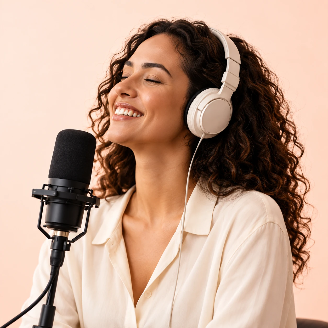 Podcast host sharing her story