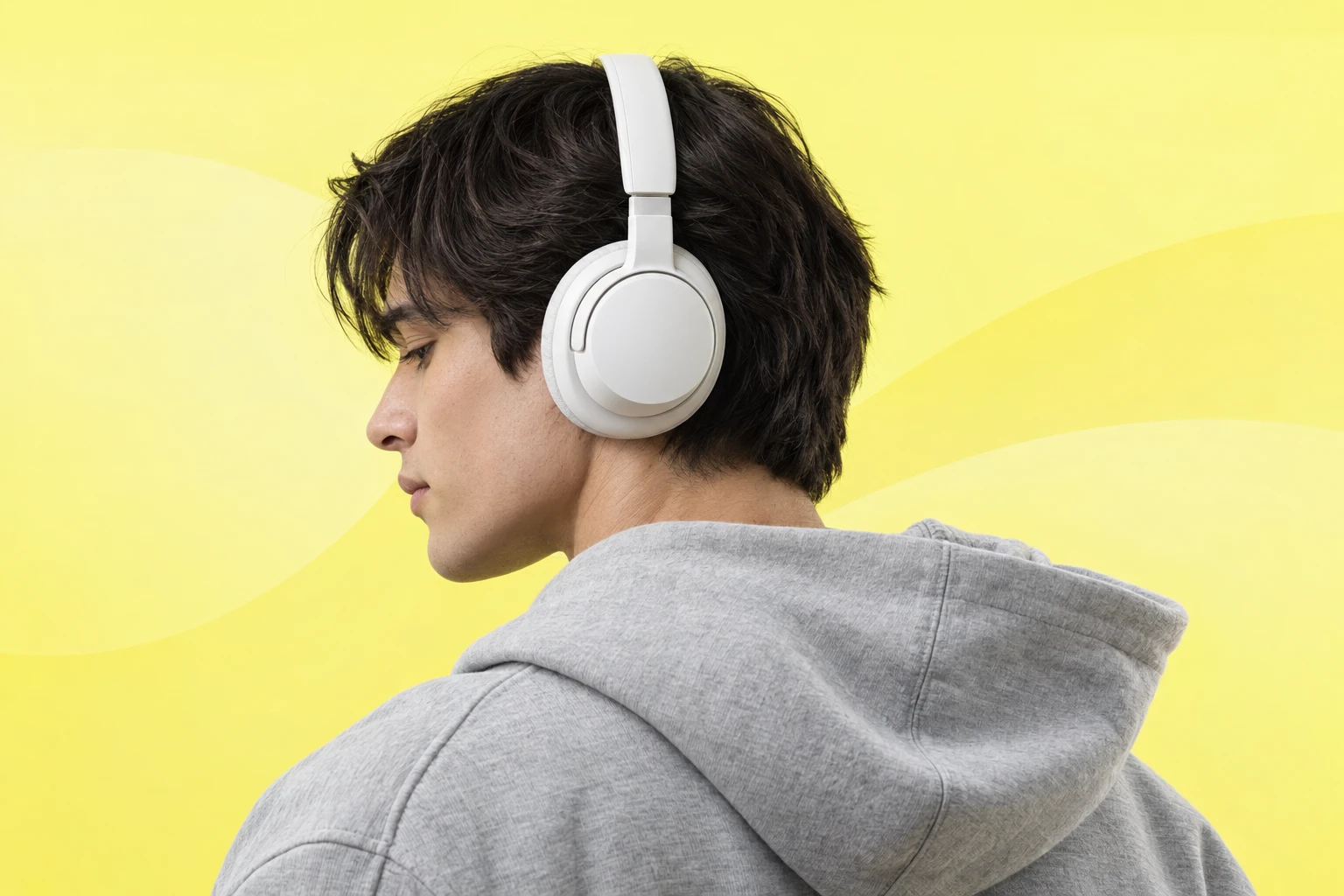 Founders Unfiltered host wearing headphones